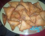 A picture of step 4 of Samosa + dalgona coffee.