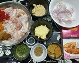 A picture of step 1 of Murgh Ajwaini (Chicken with Carom Seeds).