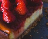 A picture of step 7 of My Summertime Baked Strawberry Cheesecake.