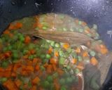 A picture of step 5 of Navaratan Pulao.