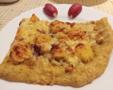 Foto del paso 11 de la receta: Masa Pizza sin gluten en Amasadora con pollo, piña, queso y mermelada