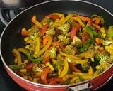 A picture of step 6 of Jain Pav bhaji sizzlar.