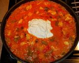 A picture of step 4 of Mike's Hungarian Chicken Paprikash Over Rice.
