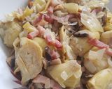 Foto del paso 5 de la receta: Alcachofas con bacon, cebolla y champiñones, divino!