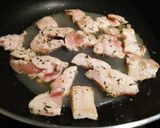 Foto del paso 1 de la receta: Pollo agridulce con habas, espinaca, champiñones