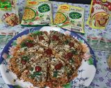 A picture of step 13 of Maggi Nutrilicious Masala VEG ATTA noodles Vegetables pizza.