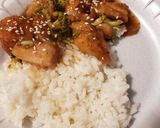 A picture of step 4 of Orange Chicken in the croc pot.