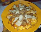 Foto langkah ke 3 dari resep Pizza Roti Tawar teflon.