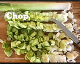 A picture of step 1 of Creamy Leek and Potato Soup.