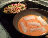 Foto del paso 7 de la receta: Suprema de merluza en salsa y salteado mexicano