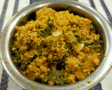 A picture of step 2 of Amaranth Subzi with Maize Flour.