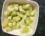A picture of step 1 of Kachumar salad.