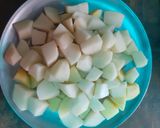 A picture of step 1 of Aloo Gobhi.
