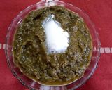 A picture of step 5 of Dal palak.