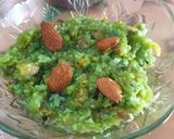 A picture of step 3 of Green Lauki halwa.