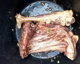 Pan roasted ribs with soy sauce and orange juice