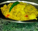 A picture of step 3 of Yellow rice (tahari).
