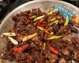 A picture of step 6 of Mongolian Beef.