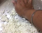 A picture of step 2 of Rasmalai topping with kesari Rabri.