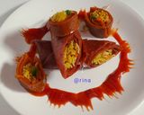 টমাটো র‍্যাপ ম্যাগি রোল(tomato wrap maggi roll recipe in Bengali) রেসিপির ধাপ 4 ছবি