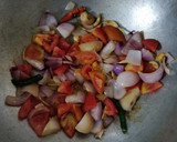 A picture of step 1 of Mutter paneer.