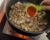 A picture of step 5 of Chicken Vegetable Spaghetti Stir Fry.