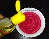 A picture of step 4 of Beetroot Hummus.