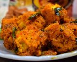 A picture of step 6 of Fried Dhokla.