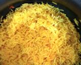 A picture of step 2 of Tiranga chawal.