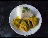 A picture of step 7 of Bhapa macch (a Bengali dish).