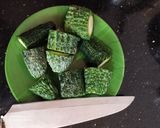 A picture of step 1 of Bitter gourd Masala.