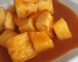 A picture of step 6 of Yam porridge (with pumpkin).
