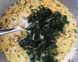 Une image de l'étape 2 de Omelette au four, épinards /jambon/comté.