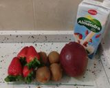 A picture of step 1 of Smoothie with Almond Milk and Fruit.
