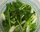 Hình bước làm 1 của món Nấm Lộc Nhung Xào Cải Rổ Chay