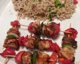 A picture of step 3 of Shaslik stick with fried rice.