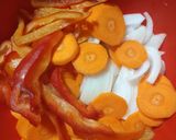 Foto del paso 1 de la receta: Pollo a la portuguesa con ñocotes