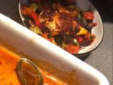 Mediterranean roast chicken and vegetables with cous cous!
