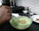A picture of step 5 of Pistachio pound cake.