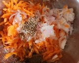 A picture of step 2 of Carrot besan chilla.