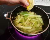Foto del paso 6 de la receta Timbal de borraja y limón con patatas moradas y beicon!!!