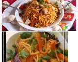 A picture of step 6 of Mushroom Hakka noodles.