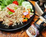 Foto langkah ke 5 dari resep Nasi goreng cumi asin.