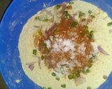 A picture of step 2 of Besan ki roti.