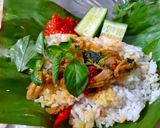 Foto langkah ke 7 dari resep Nasi Bakar Ayam Kemangi 🌿☘️🍀.