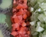 A picture of step 3 of Kachumber salad.
