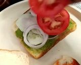 A picture of step 3 of Vegetable cheese sandwich for kids.