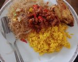 Foto langkah ke 3 dari resep Nasi Kuning rice cooker (pengobat rindu di Musim gugur) 😍.