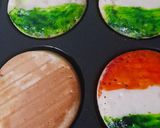 A picture of step 5 of Tricolour Pancakes.