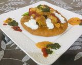 A picture of step 8 of Aloo Kachori Chaat.